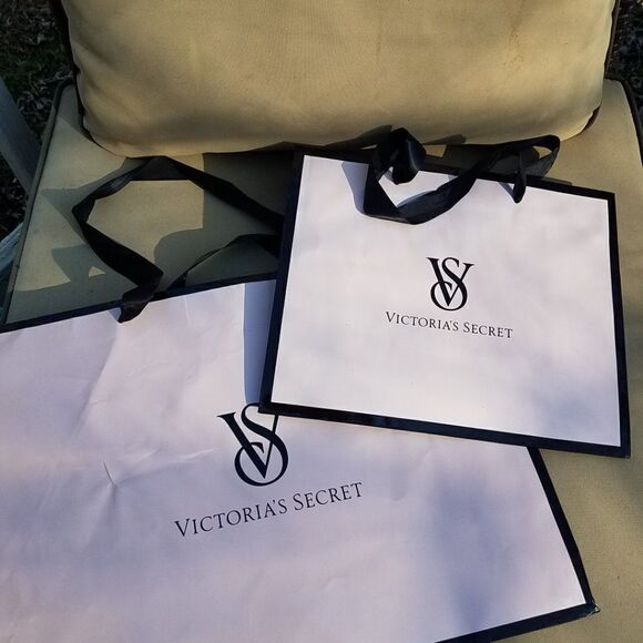 Victoria's Secret Shopping Bags Black & Pink Small & Large Storage Tote - Picture 11 of 11